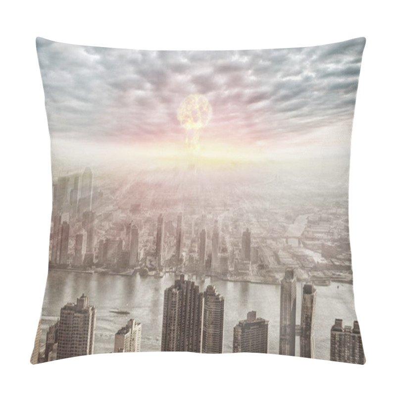 Personality  Aerial View Of Nuclear Explosion  Pillow Covers