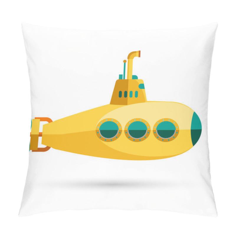 Personality  Yellow Submarine With Periscope Pillow Covers