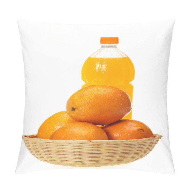 Personality  Orange Fruit And Bottle Of Juice Pillow Covers