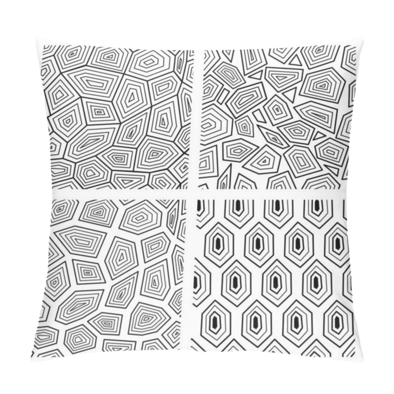 Personality  Geometric Seamless Art Deco Pattern Of Turtle Shell Vector Illustration. Pillow Covers