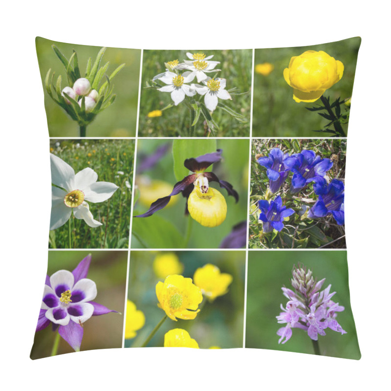 Personality  Alpine Flora Collage Pillow Covers