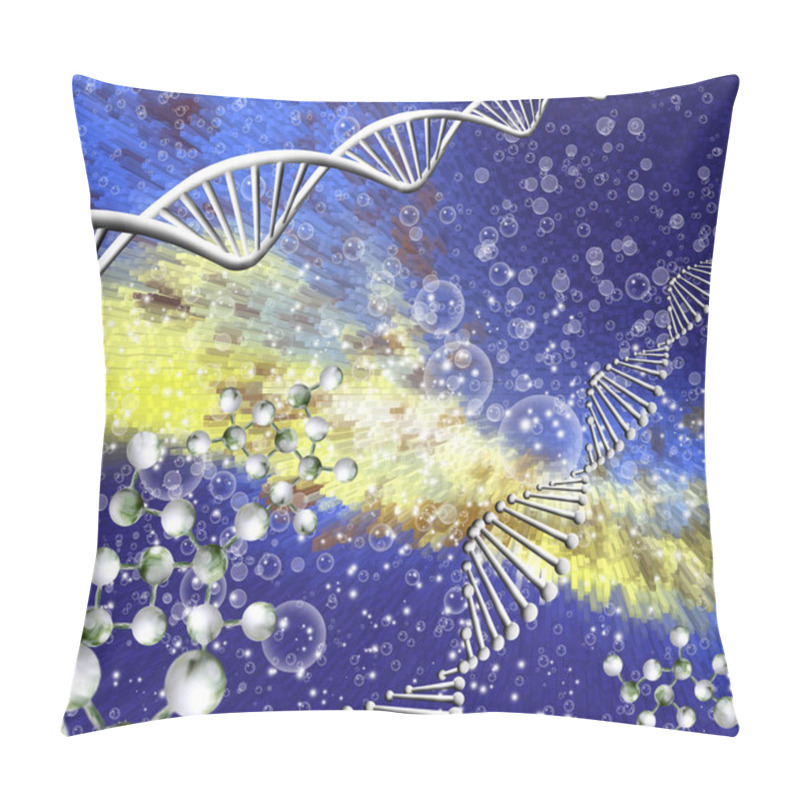 Personality  Dnk Chain On Abstract Background Pillow Covers