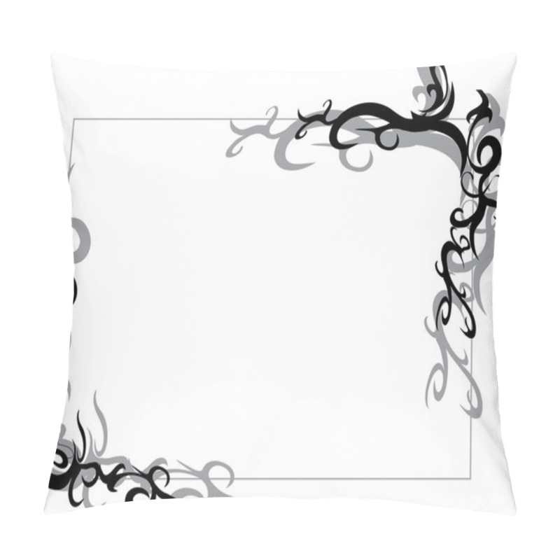 Personality  Tribal Frame With With Swirls Pillow Covers