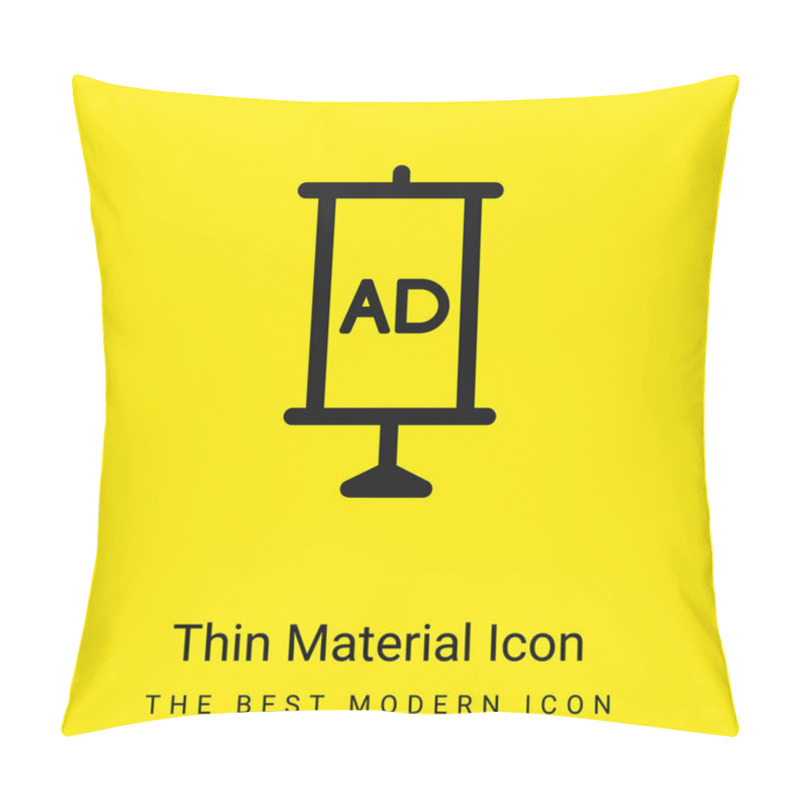 Personality  AD Board Minimal Bright Yellow Material Icon Pillow Covers