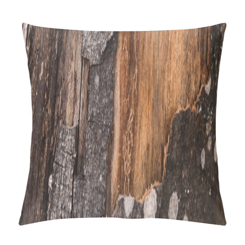 Personality  Close Up View Of Textured Bark Of Tree, Banner Pillow Covers