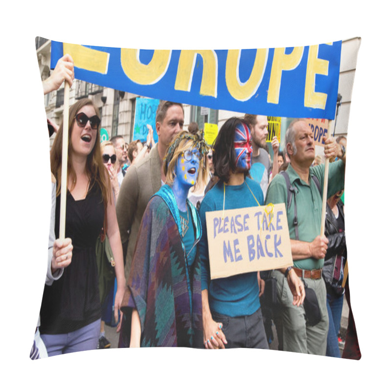 Personality  March For Europe In London Pillow Covers