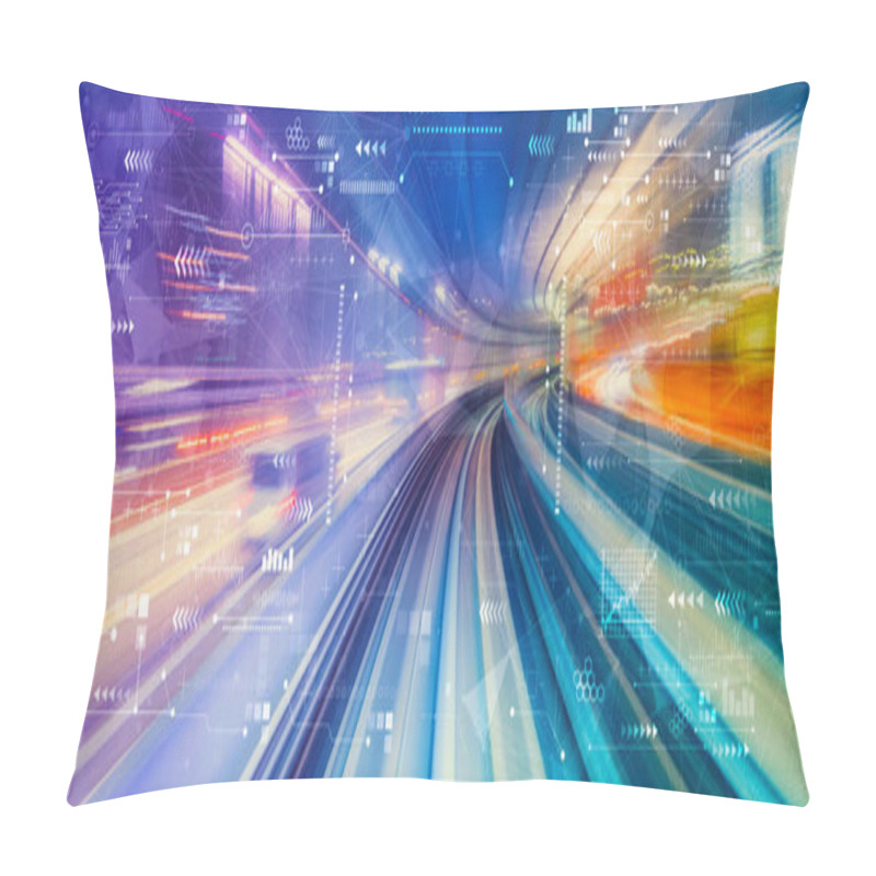 Personality  Technology Screen With High Speed Motion Blur Pillow Covers