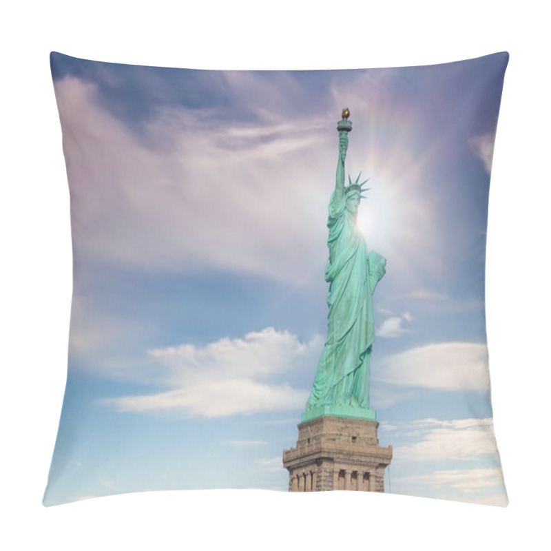 Personality  The Statue Of Liberty In Manhattan, New York City In USA Pillow Covers