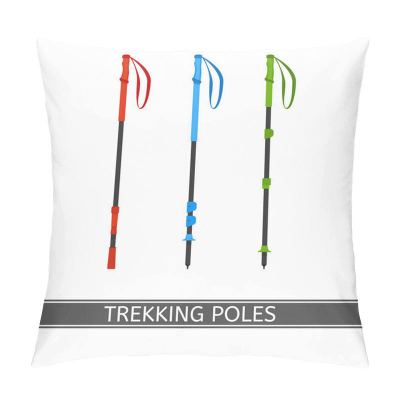 Personality  Trekking Poles Vector Pillow Covers