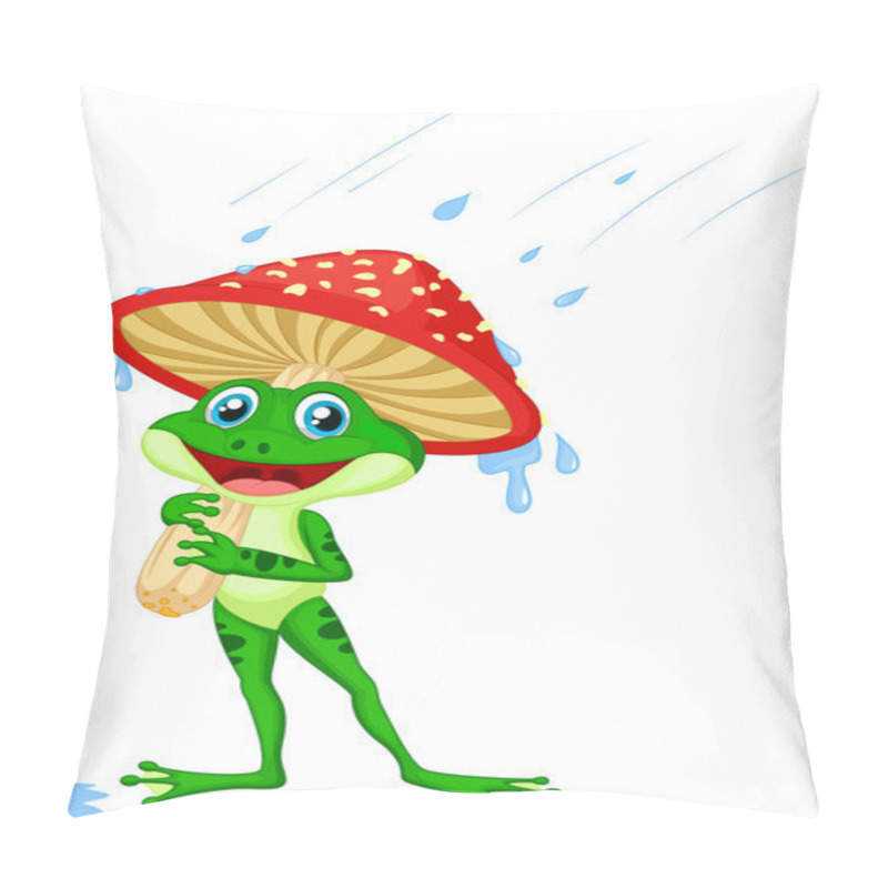 Personality  Frog Under Mushroom Pillow Covers