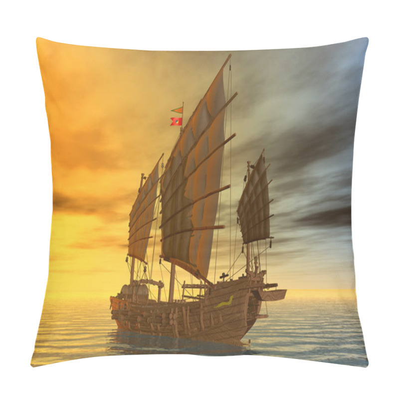 Personality  Chinese Junk Pillow Covers