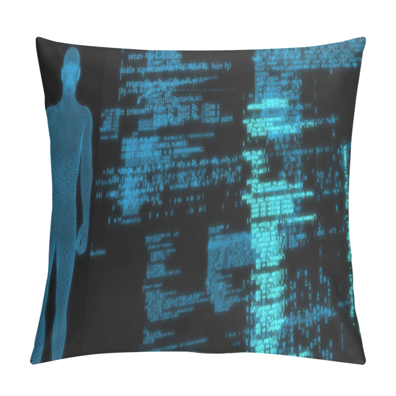 Personality  Digital Composite Pixelated 3d Man Pillow Covers