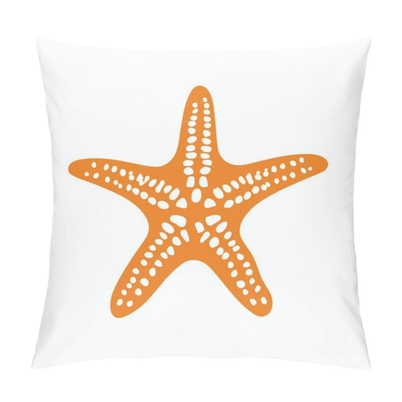 Personality  Starfish Silhouette With Ocean Background , Underwater And Marine Vector Illustration Pillow Covers