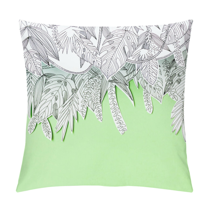 Personality  Tropical Palm Leaves. Design Template. Pillow Covers