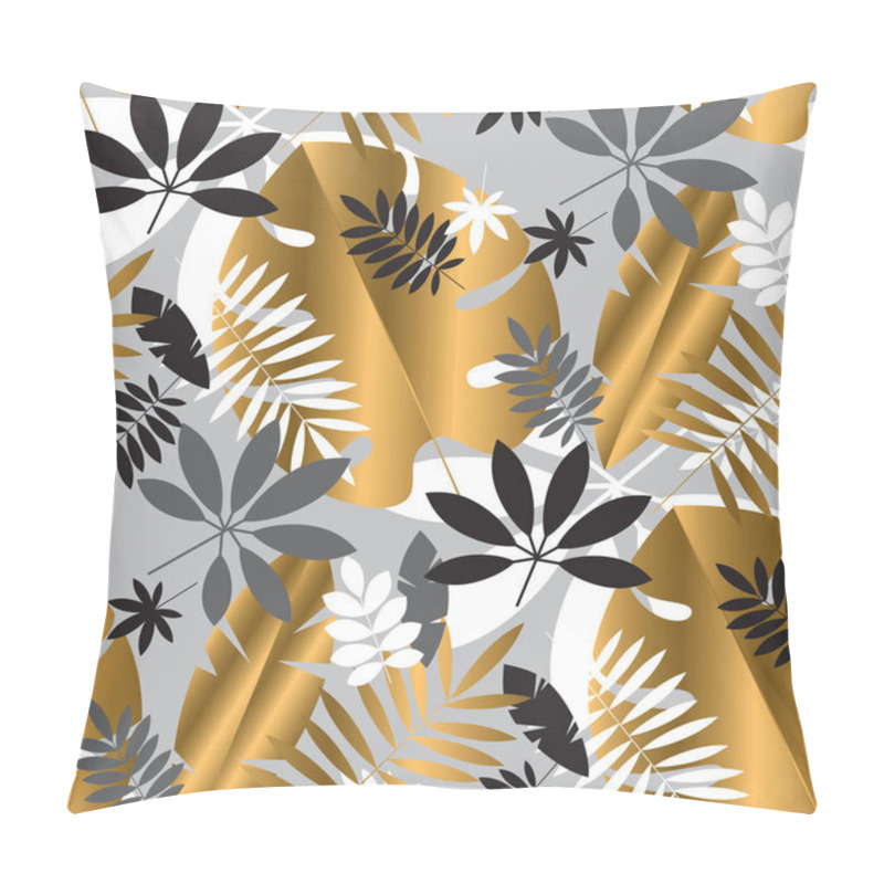 Personality  Geometric Luxury Jungle Foliage Seamless Pattern Pillow Covers