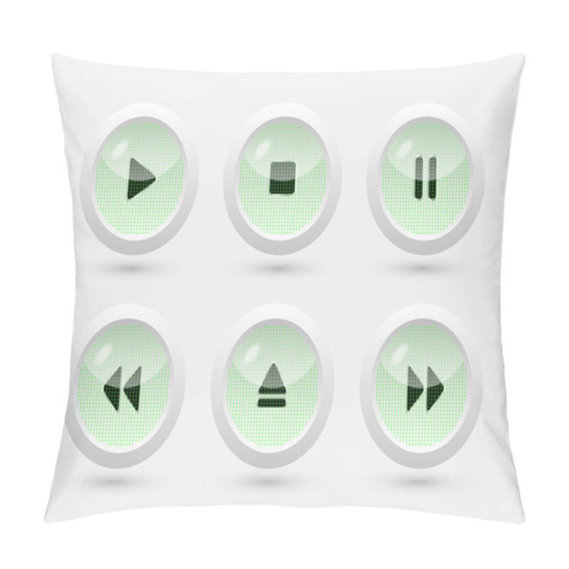 Personality  Multimedia Button Interface Vector Illustration  Pillow Covers