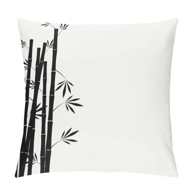 Personality  Bamboo Stems With Leaves On White Background Pillow Covers