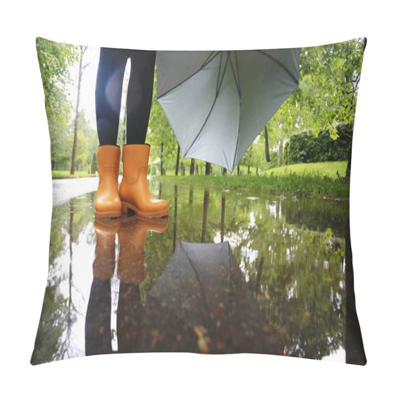 Personality  Woman Feet In Rubber Boots Pillow Covers