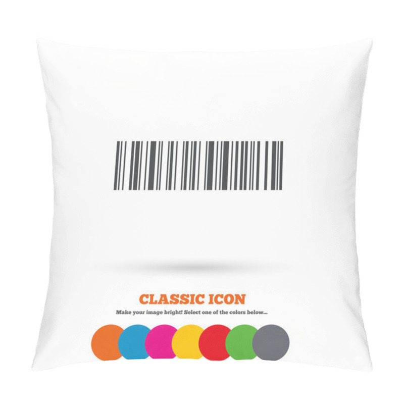 Personality  Bar Code Sign Icon. Pillow Covers