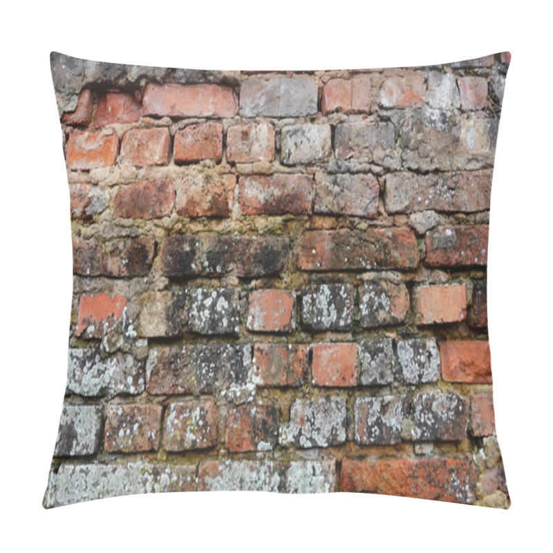 Personality  A Close-up View Of A Weathered Brick Wall Showcases The Intricate Play Of Textures And Colors Formed By Age. The Bricks, Some A Rich Reddish Hue And Others More Muted, Exhibit Signs Of Wear Such As Pillow Covers