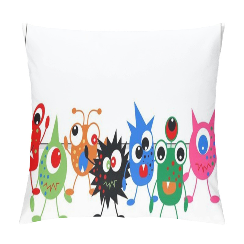 Personality  Monsters With A Placard Pillow Covers