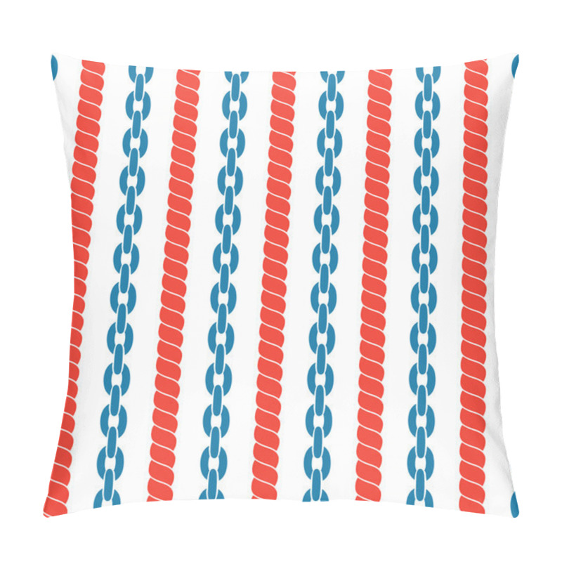 Personality  Seamless Striped Pattern With Ropes And Chains. Pillow Covers