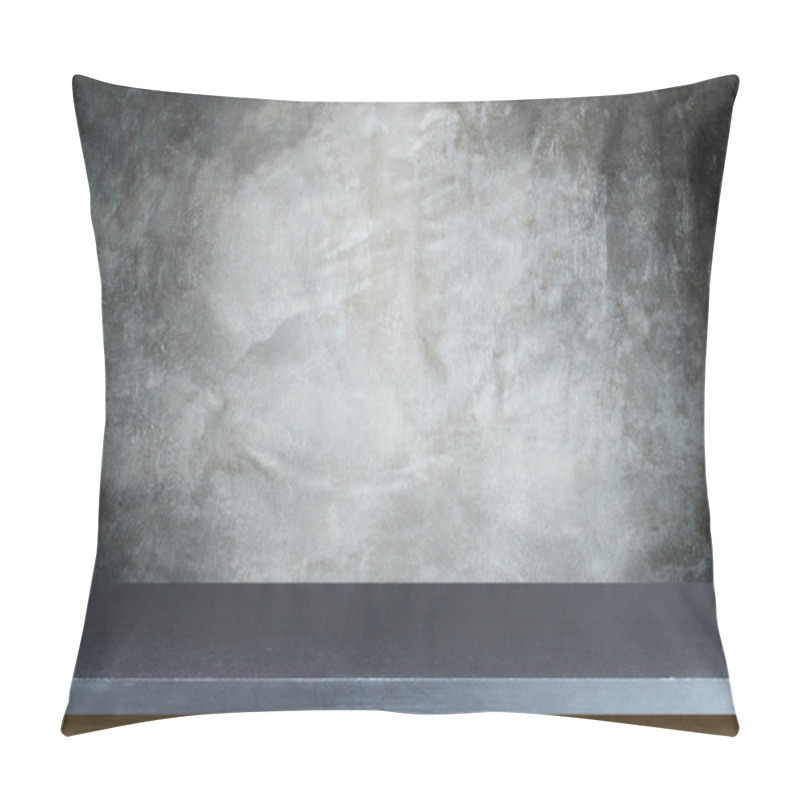 Personality  Empty Top Of Natural Stone Table And Stone Wall Background  Pillow Covers