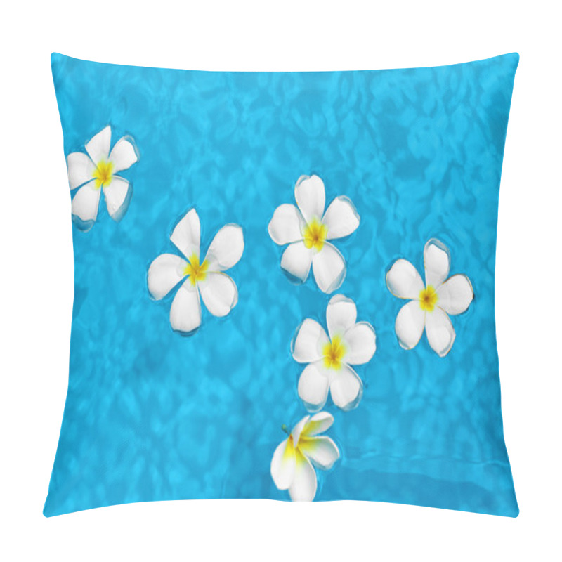 Personality  Summer. Spa Flowers Frangipani Plumeria In Pool Water. Wellness, Pillow Covers