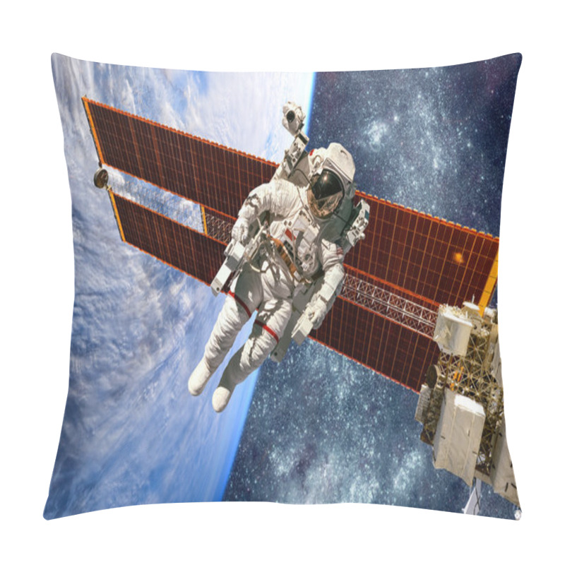 Personality  International Space Station And Astronaut. Pillow Covers