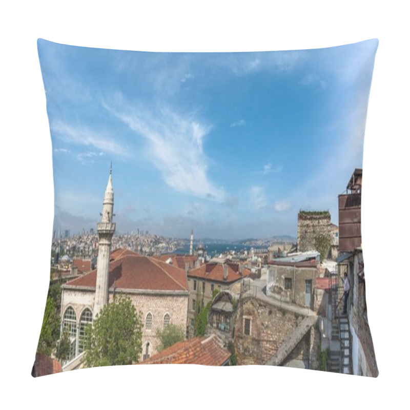 Personality  Interior View Of Domes And Ceilings Of Suleymaniye Mosque, Largest Mosque Of Istanbul Pillow Covers