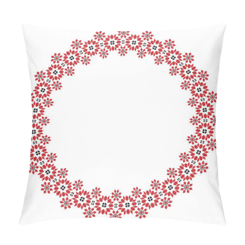 Personality  Traditional Slavic Round Embroidery Pillow Covers