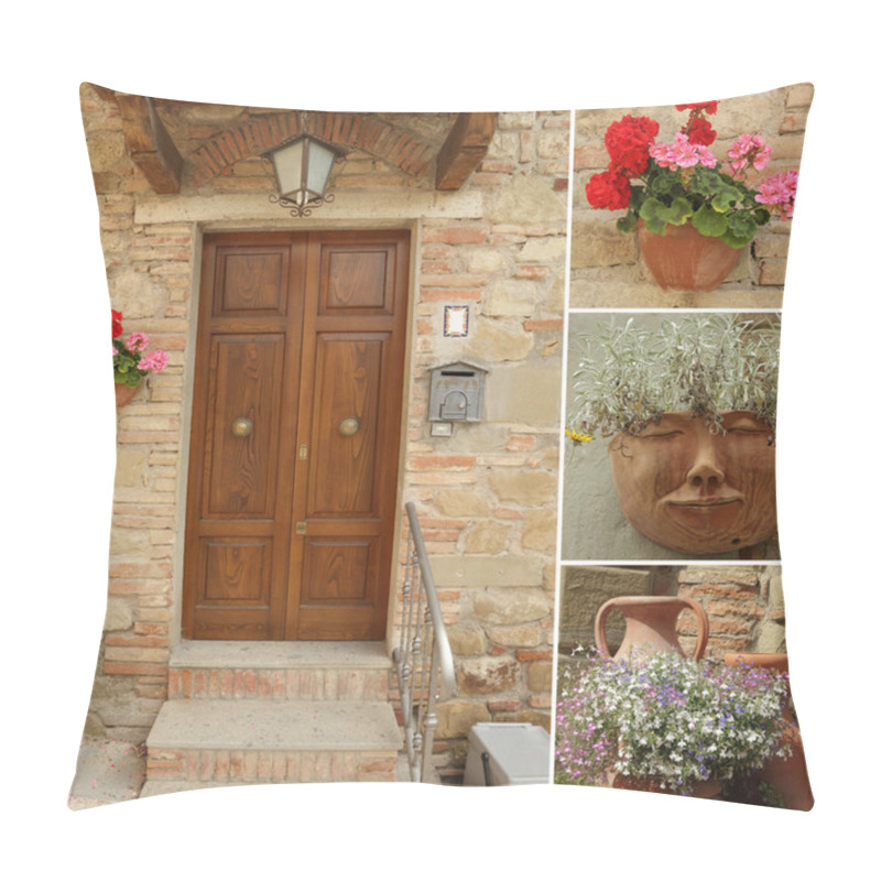 Personality  Idyllic Front Door Collage Pillow Covers