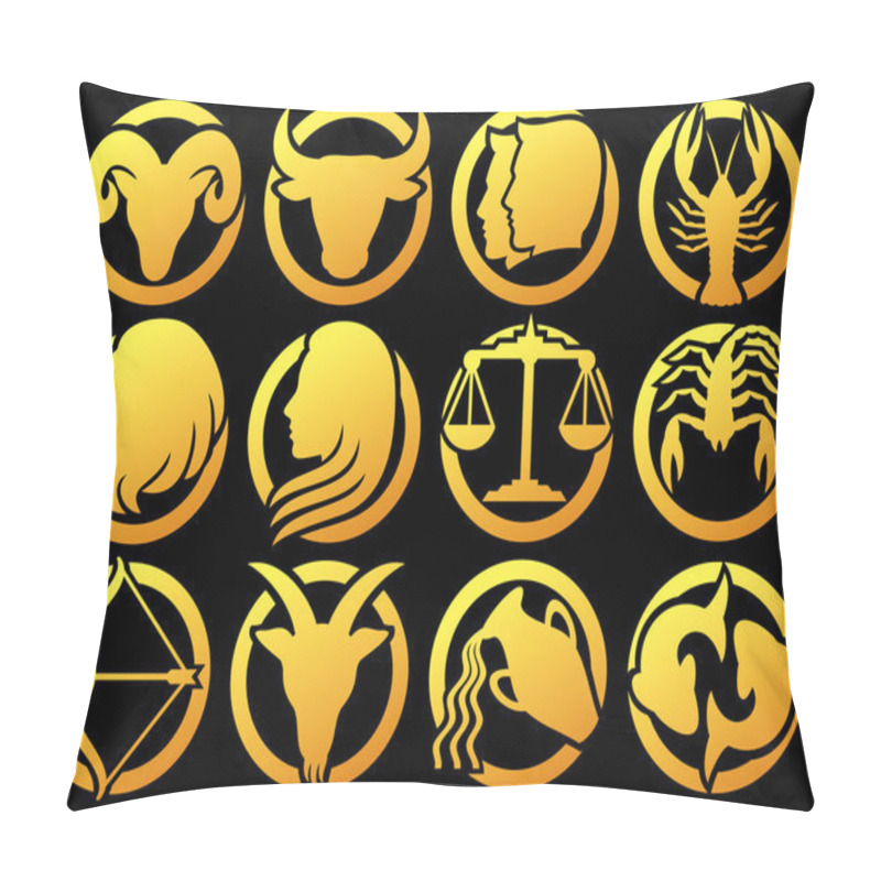 Personality  Zodiac Signs Buttons Pillow Covers