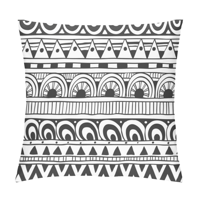 Personality  Seamless Ornament From The Semi-circles And Triangles In Ethnic  Pillow Covers