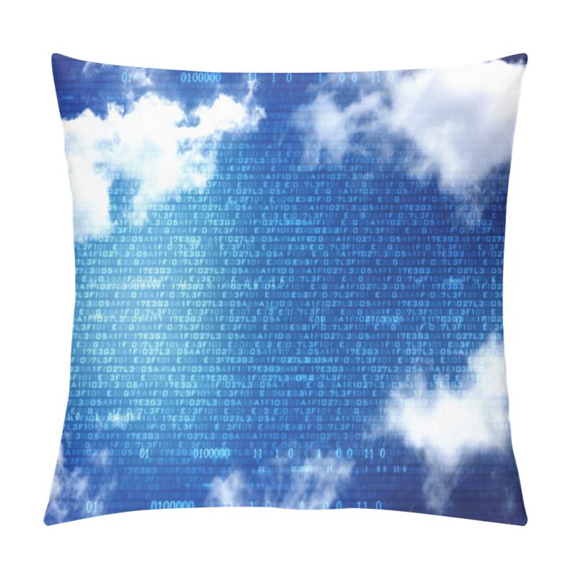 Personality  Binary Code Background, Digital Abstract Technology Background, Flowing Number One And Zero Text In Binary Code Format In Technology Background. Digital Abstract Technology Background Pillow Covers