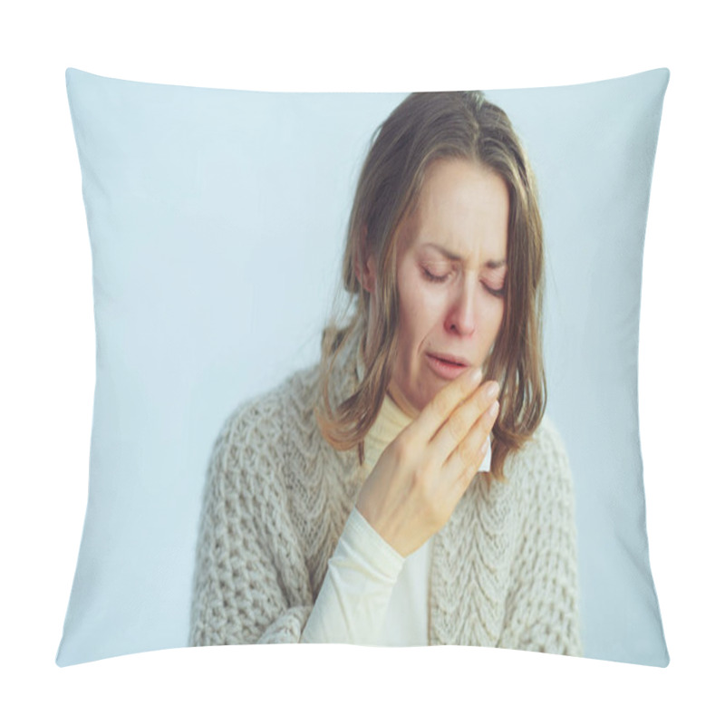 Personality  Ill Elegant Woman With Napkin Coughing Pillow Covers