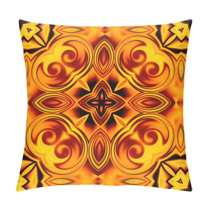 Personality  Unique Mandala, Oriental Round Pattern, Mystical Motif, Abstract Exotic Background. Fantastic Fractal Design, Colorful Digital Art, Shining Geometric Texture. Pillow Covers