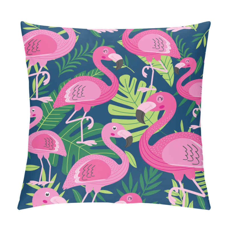 Personality  Seamless Pattern With Flamingo  Pillow Covers