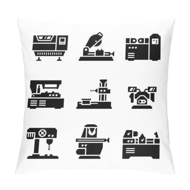 Personality  Set Icons Of Machine Tool Pillow Covers