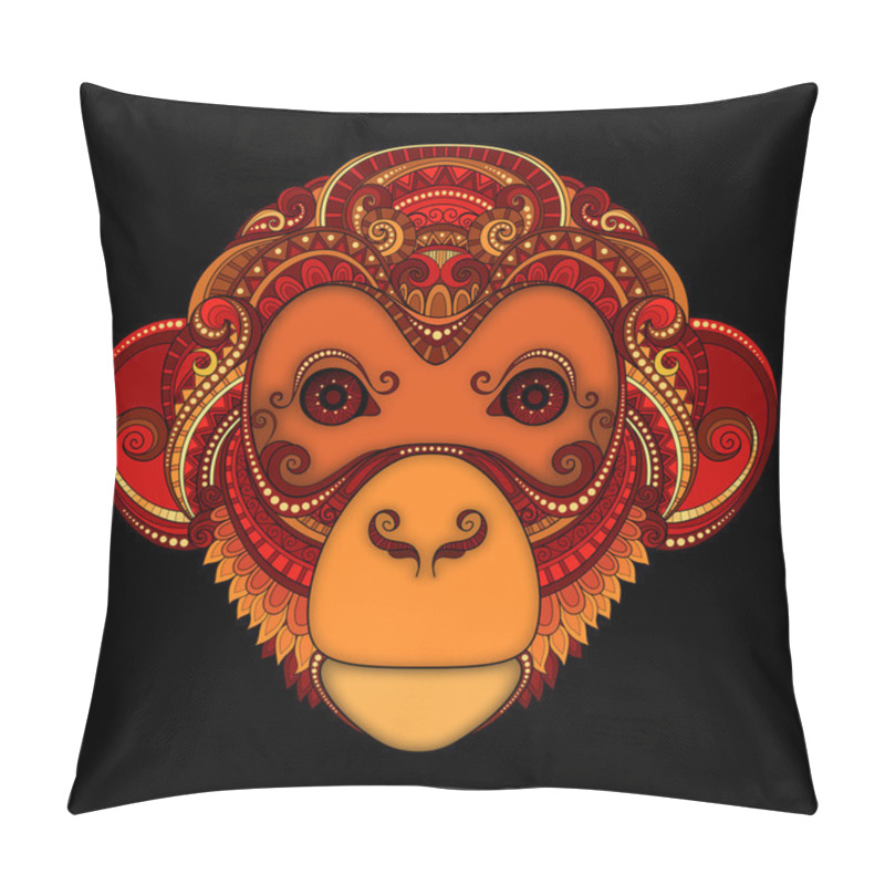 Personality  Ornate Monkey Head Pillow Covers