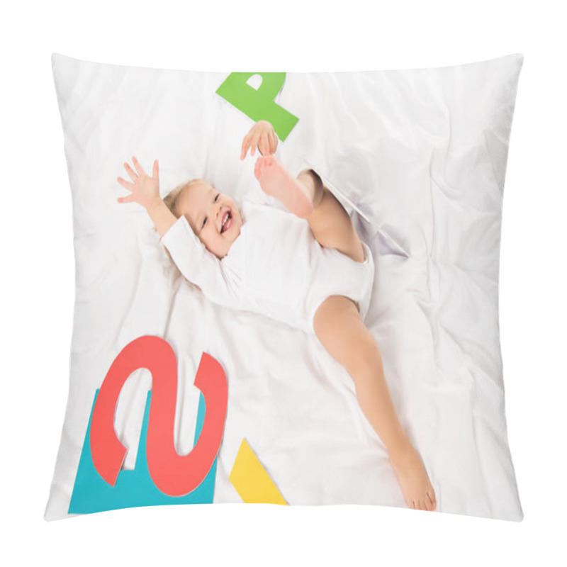 Personality  Happy Baby With Paper Letters Pillow Covers