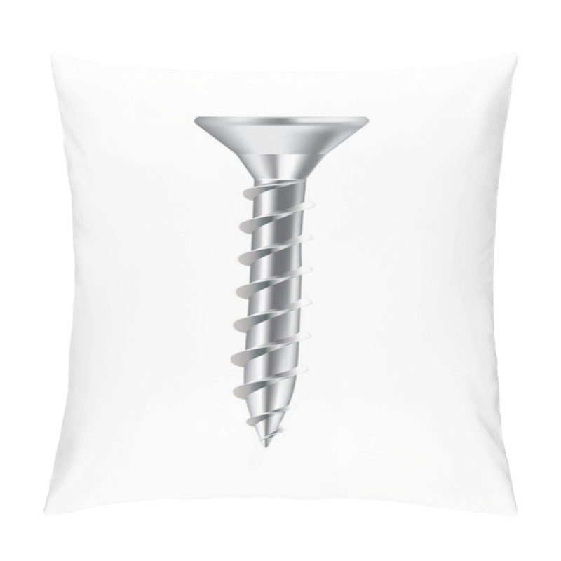 Personality  Metal Screws Bolts Nails Plates Realistic Composition With Isolated Top View Image Of Iron Hardware Vector Illustration Pillow Covers