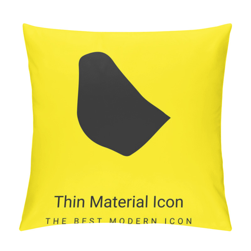 Personality  Barbados Minimal Bright Yellow Material Icon Pillow Covers