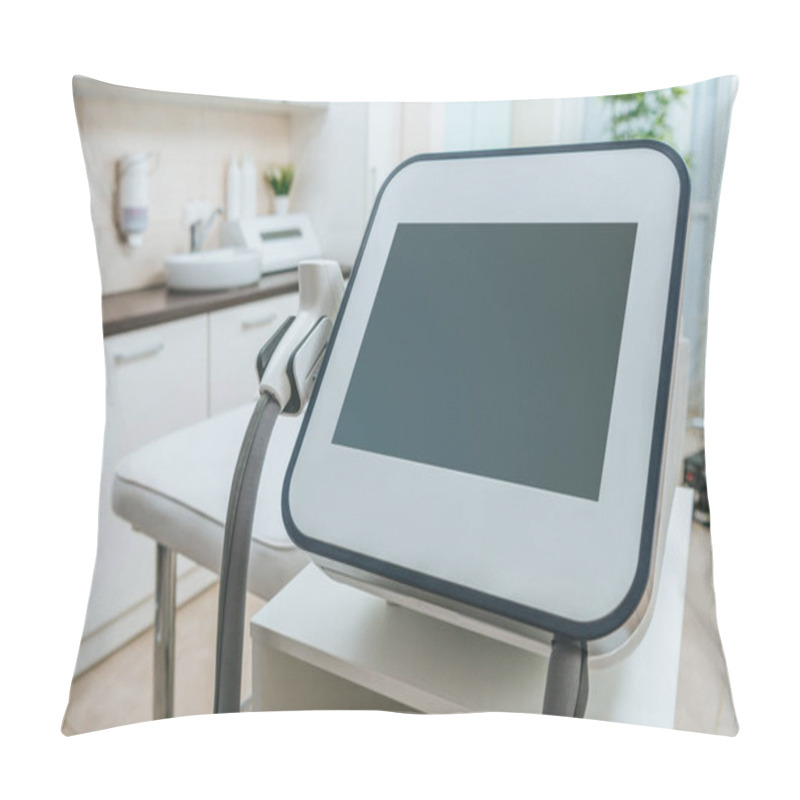 Personality  Laser Machine With Blank Screen Near Beauty Couch In Clinic Pillow Covers