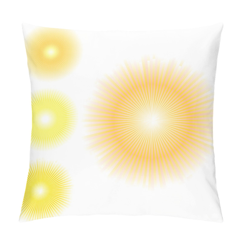 Personality  Sunburst Abstract Vector. Pillow Covers