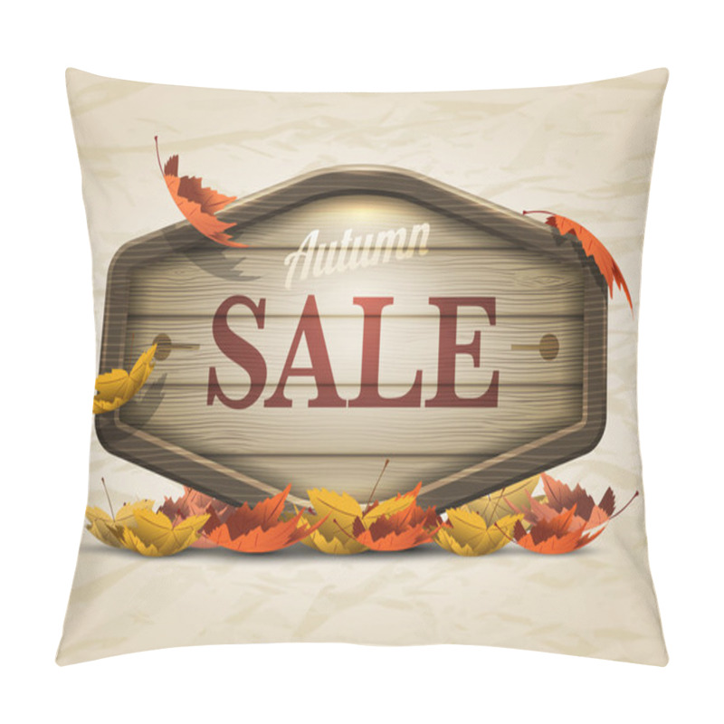 Personality  Wooden Autumn Sale Signboard Pillow Covers