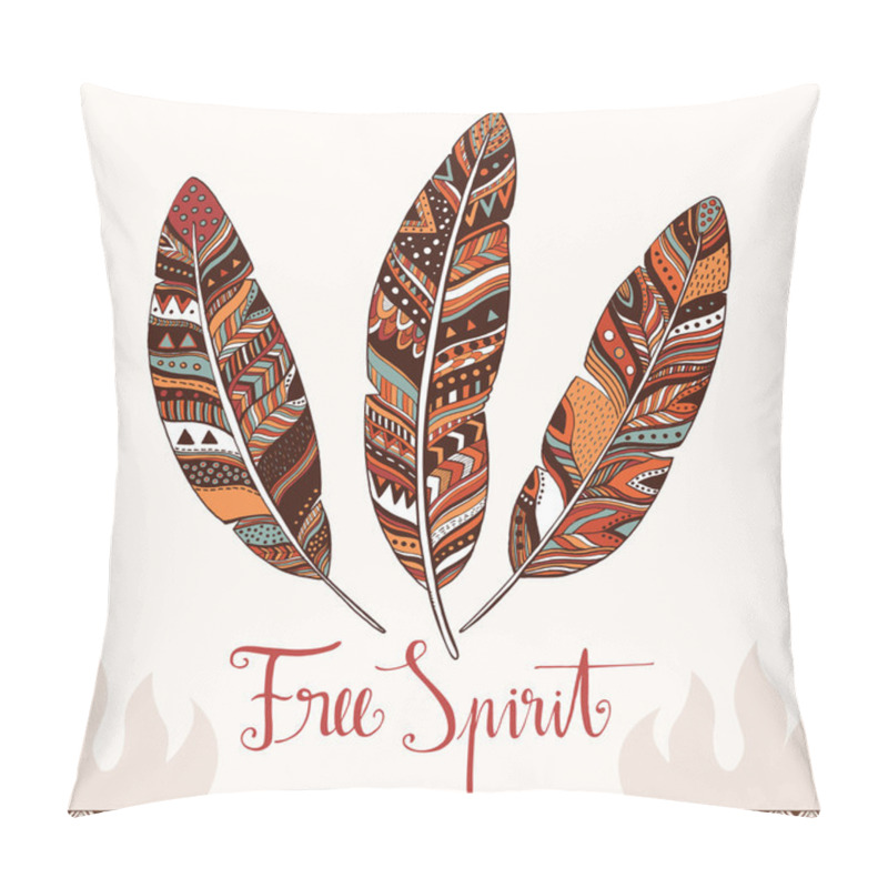 Personality  Tribal Feathers Pillow Covers