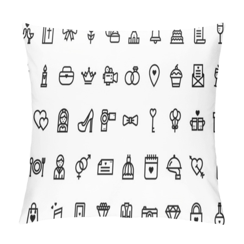 Personality  Love-and-romance High-Quality Vector Icons Collection With Editable Stroke. Ideal For Professional And Creative Projects. Pillow Covers