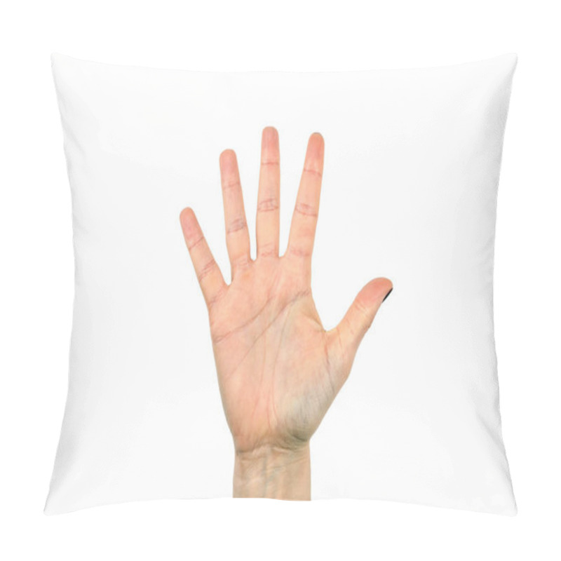 Personality  Five Finger On White Background Pillow Covers