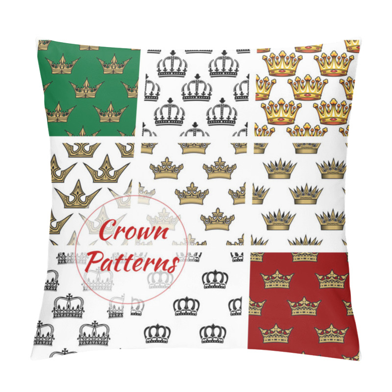 Personality  Royal Crown Seamless Pattern Background Pillow Covers